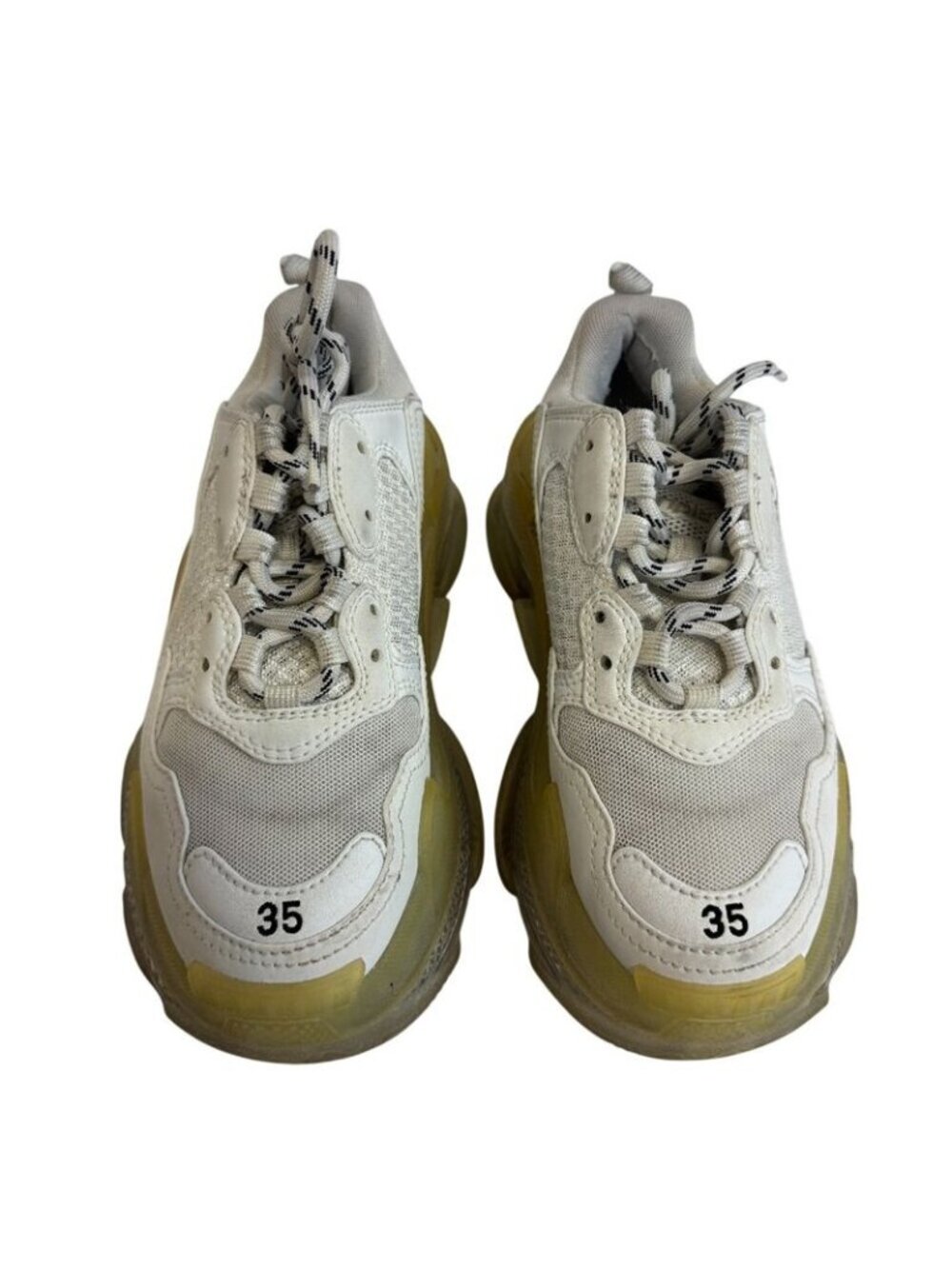 Balenciaga Clear Sole Triple S Sneakers White - Picture 2 of 8